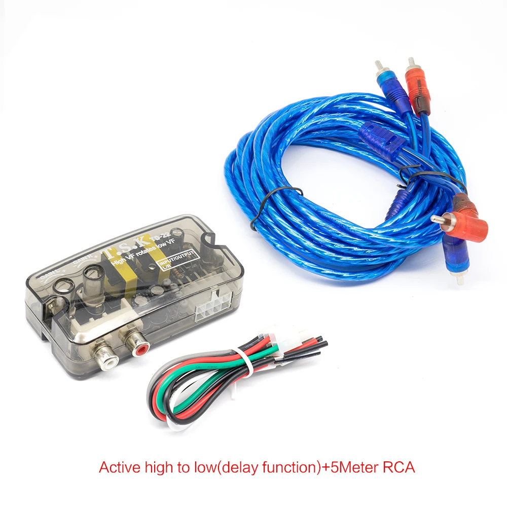 TD-22 RCA 10GA Автомобильный усилитель сабвуфера кабель питания аудио динамик провод RCA Комплект проводов усилитель монтажный комплект 60A предохранитель высокий до низкий набор - Цвет: TD-22 RCA