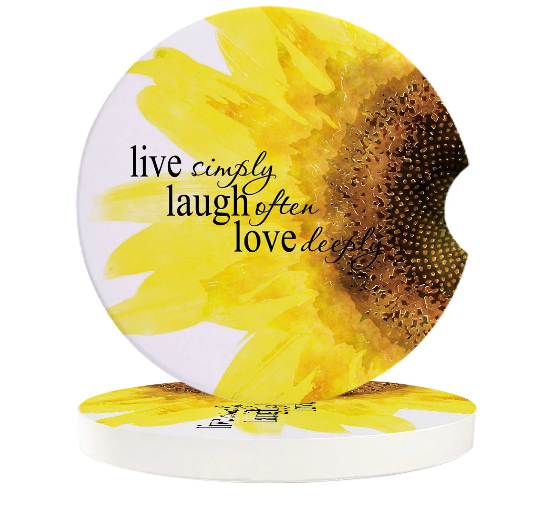 Живой простой смех частая любовь Подсолнухи аксессуары для напитков