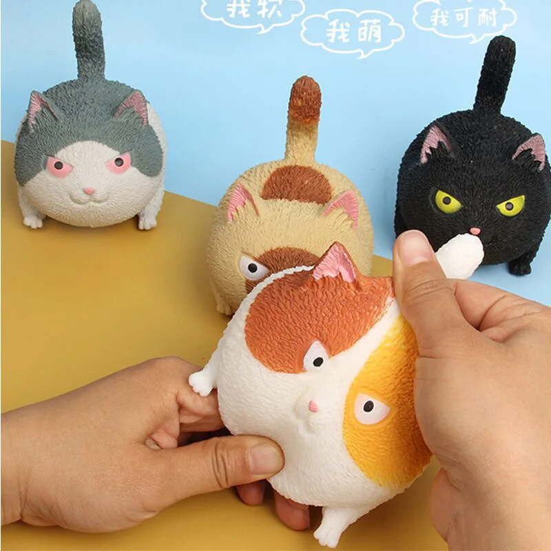 

Kawaii Angry Cat Squeeze Toy Kitty Decompression Toys Mini Animals Antistress Gadget Squish Anti-Stress Toys Adults Kids Gift