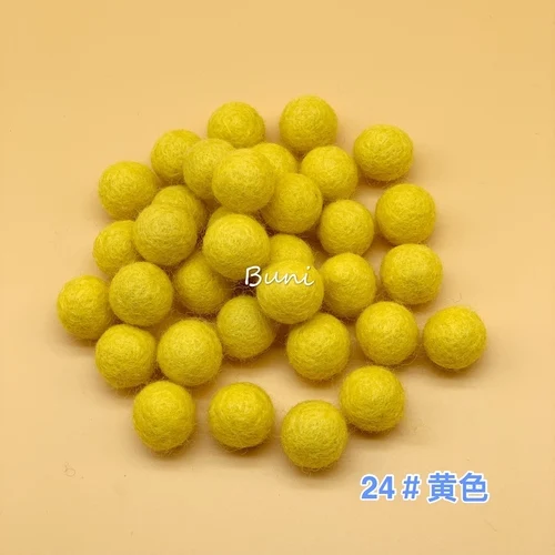24 color number 10 шт. британский импорт твердый шерстяной шар диаметр 1,5 см шерстяные шарики DIY материал для бижутерии шпилька Материал Рождественский войлок - Цвет: 24 color number