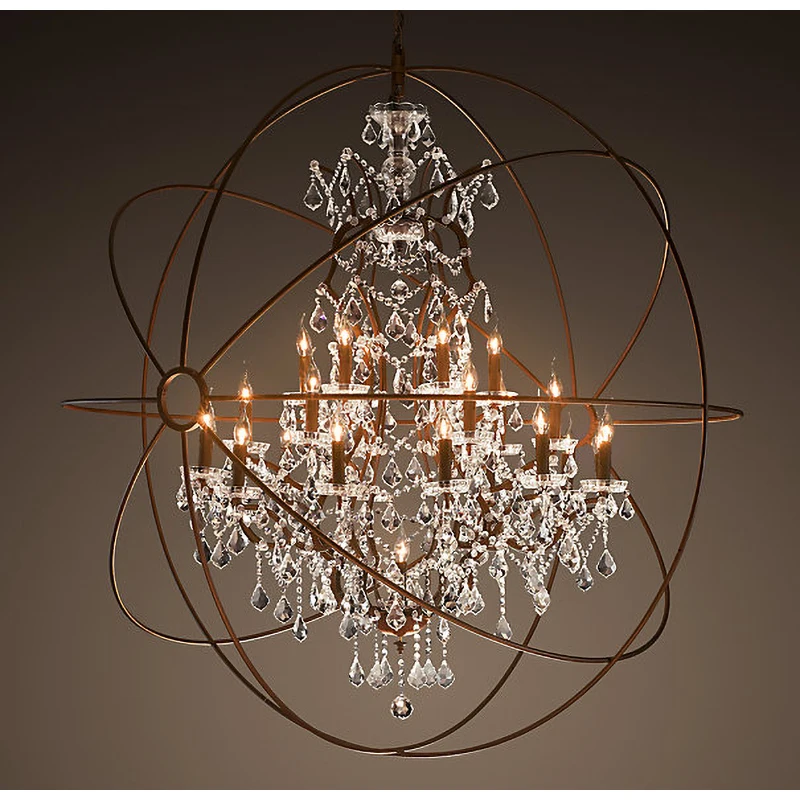 

Mid century vintage Crystal Chandelier lustre suspension Church light living room decor Rustic Candle Chandeliers restaurant