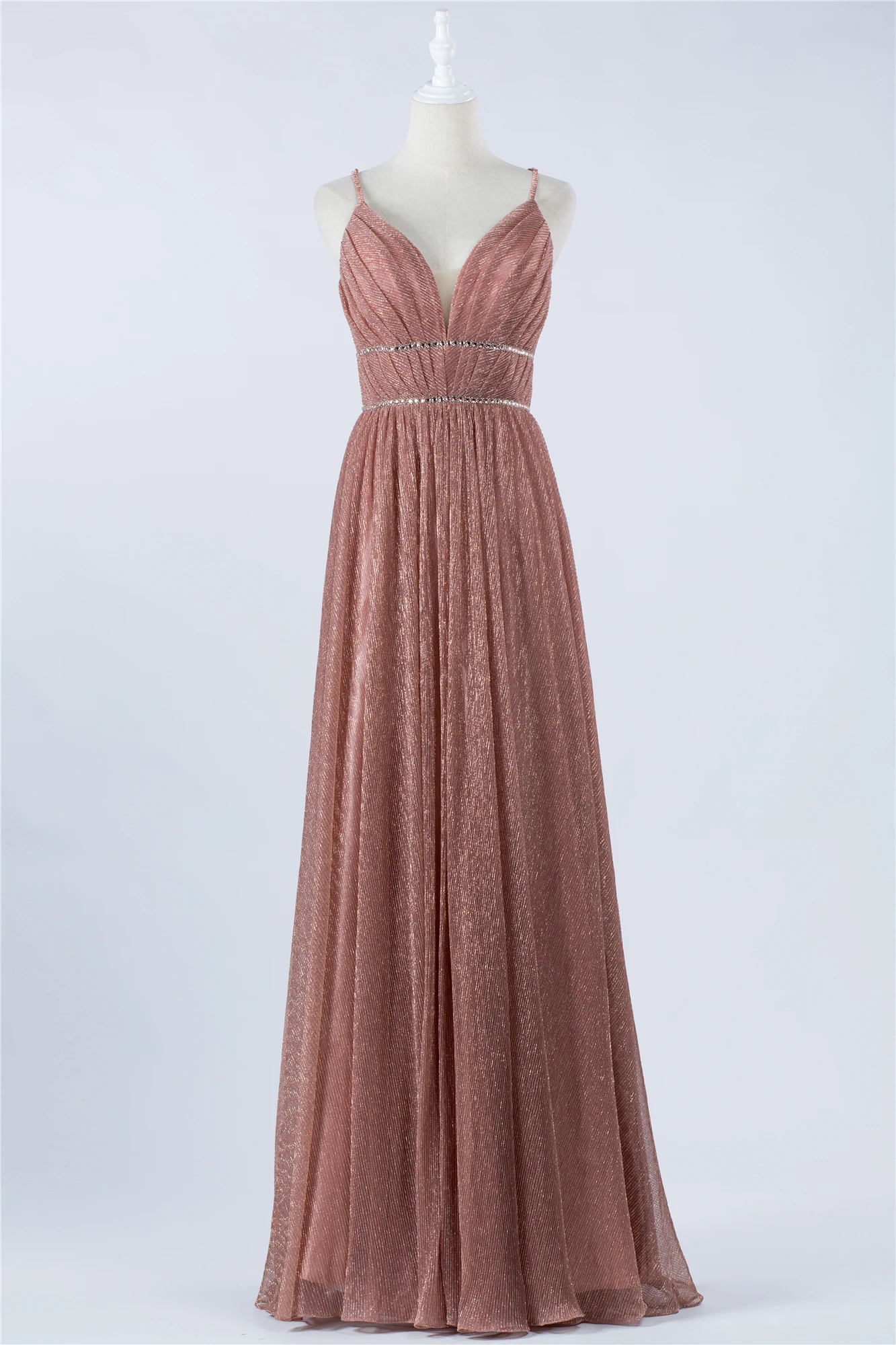 

English ROSE Evening Dress 2022 different v-neck Irregular sequins luckgirls beaded sleeveless fashion Moncini Tailor