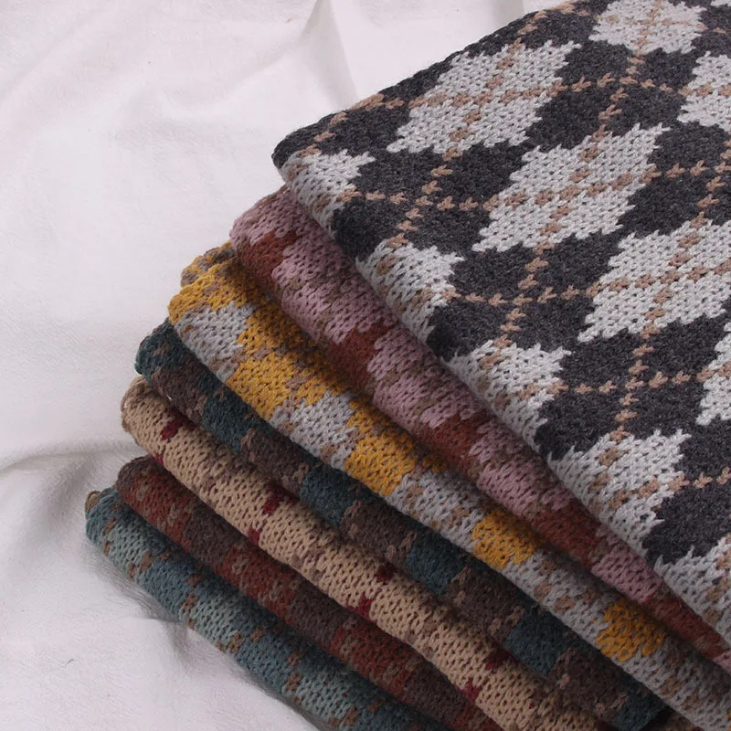 Children's Scarf Winter Baby Vintage Plaid Wool Boys Girls Warm Knitted Length 130cm | Детская одежда и обувь