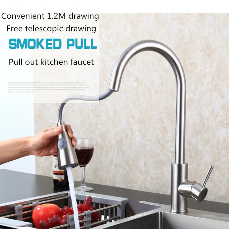 Смеситель для воды кухонный кран смеситель горячей и холодной на раковину из