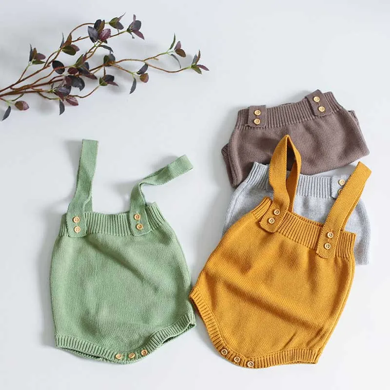 

Newborn Baby Girls Boys Clothes Baby Knitting Rompers Cute Overalls Infantil Baby Girl Boy Sleeveless Romper Jumpsuit 0-24m
