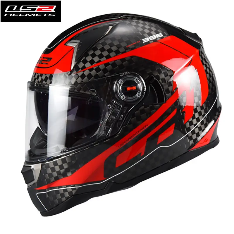 LS2 FF396 из углеродистого волокна с полным покрытием уход за кожей лица moto rcycle шлем мужские гонки moto Casco capacete ls2 шлем с двойным объективом ECE Сертификация