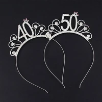 1618213040506080 birthday party tiara crown headband hair loop decoration