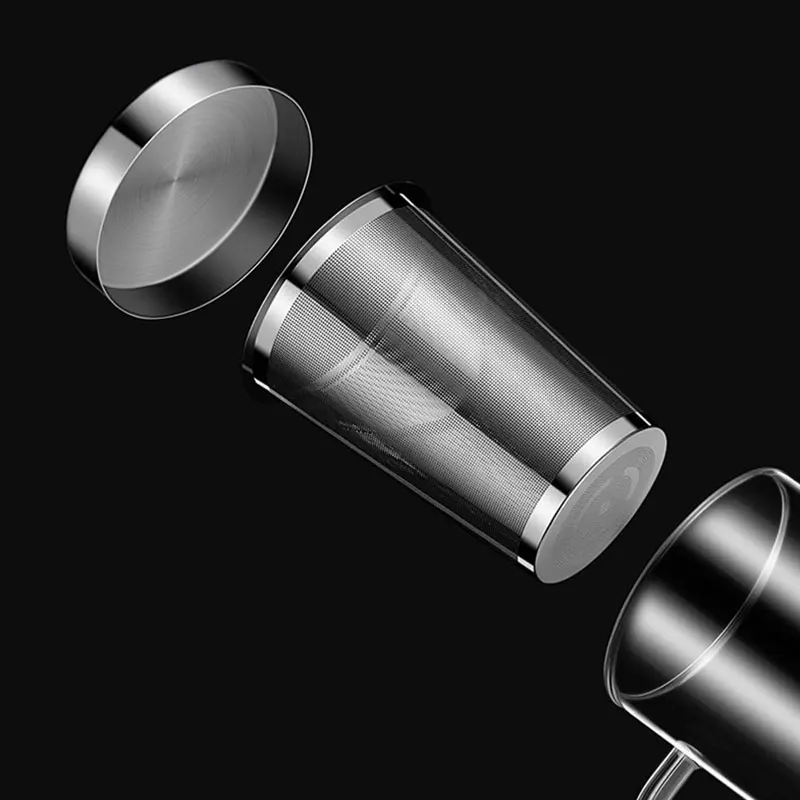 Стеклянная бутылка для воды 500 мл с ситечком заваривания чая кружка кофе домашняя