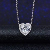 fashion hanging love heart pendant necklace inlay dazzling aaa cubic zirconia women wedding engagement banquer birthday gifts