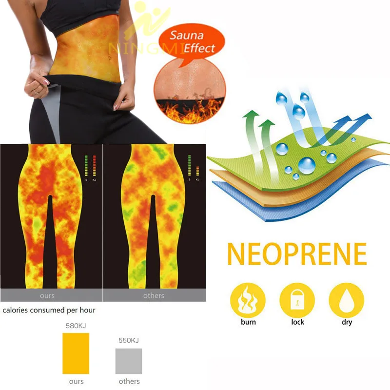 Брюки NINGMI для похудения Спортивные Леггинсы женские тренировочные трусики