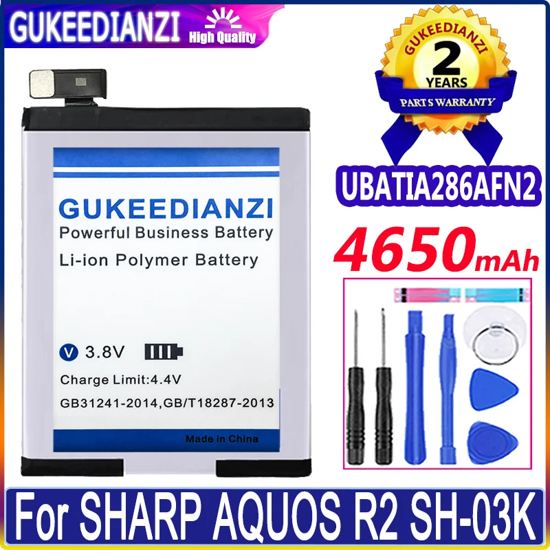 

GUKEEDIANZI Battery 4650mAh UBATIA286AFN2 For SHARP AQUOS R2 SH-03K Batteries