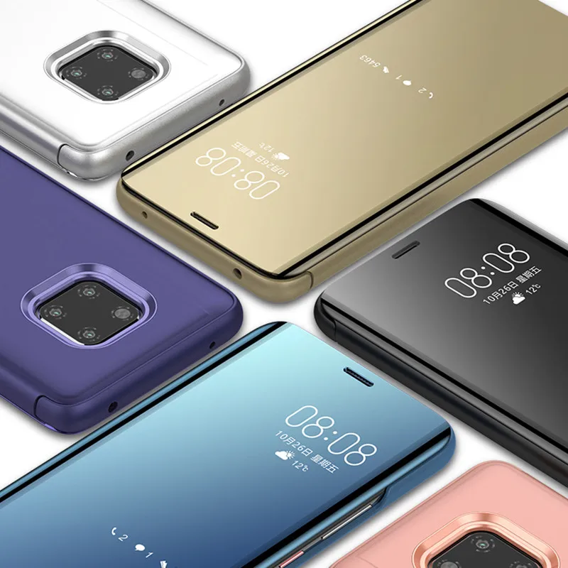 Флип Чехол Для huawei Коврики 20 10 9 8 Pro P30 P 30 рlus Lite 2017 Nova 4 3 3e 3i Smart Стенд Clear View Зеркало