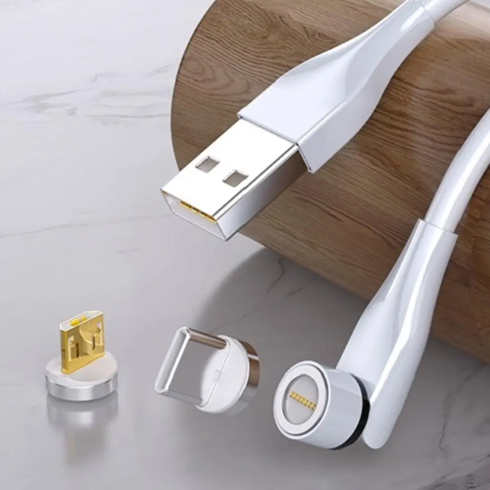 

540 Degree Rotation Magnetic Fast Charging Type-c Micro-USB Cable for Phones