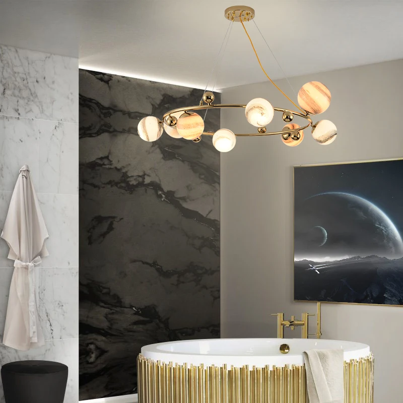 

Modern ceiling chandeliers living earth chandelier lighting dining Milk white glass / colored glass chandelier Fixtures bedroom