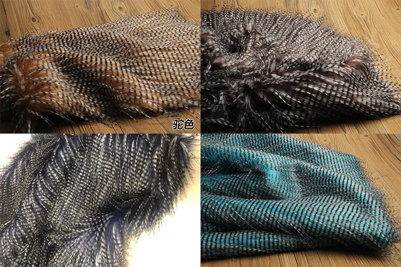 Высококачественная ткань из искусственного меха плюшевая с имитацией перьев