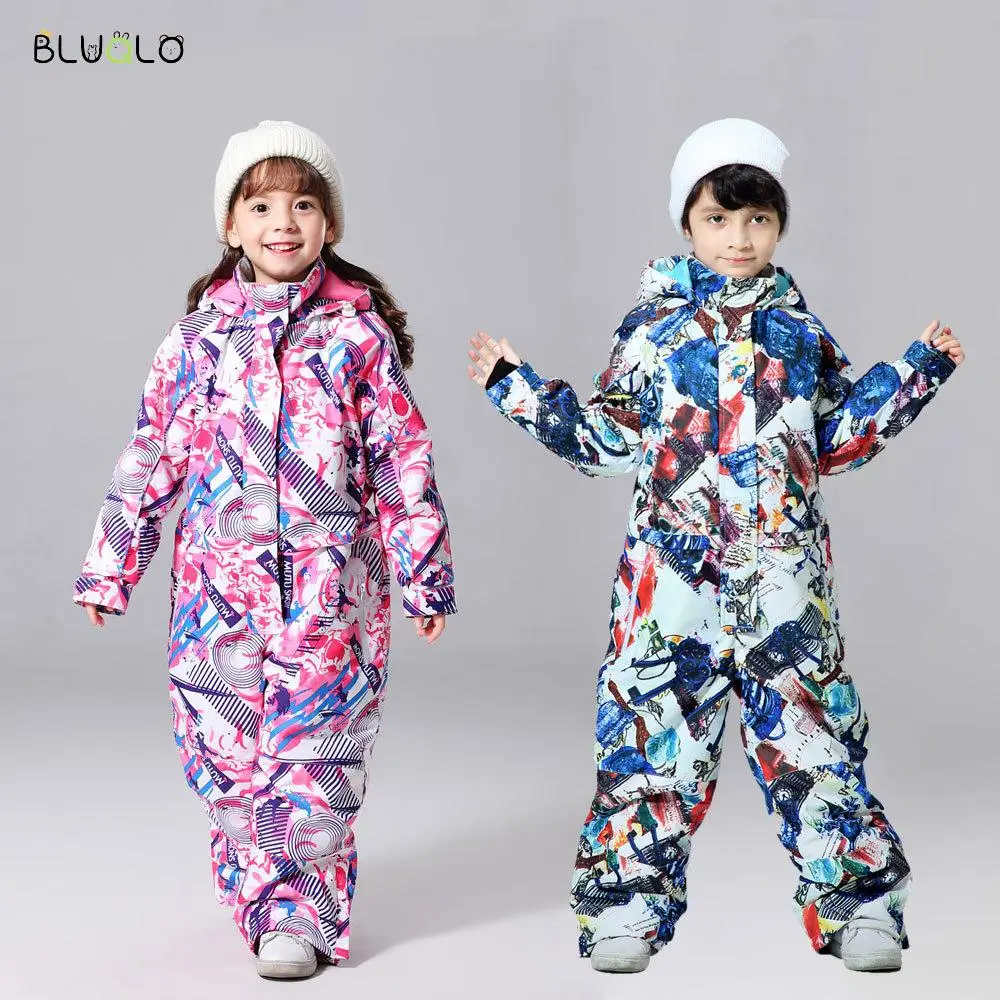 Горячая Распродажа Зимний Теплый детский комбинезон зимний лыжный костюм