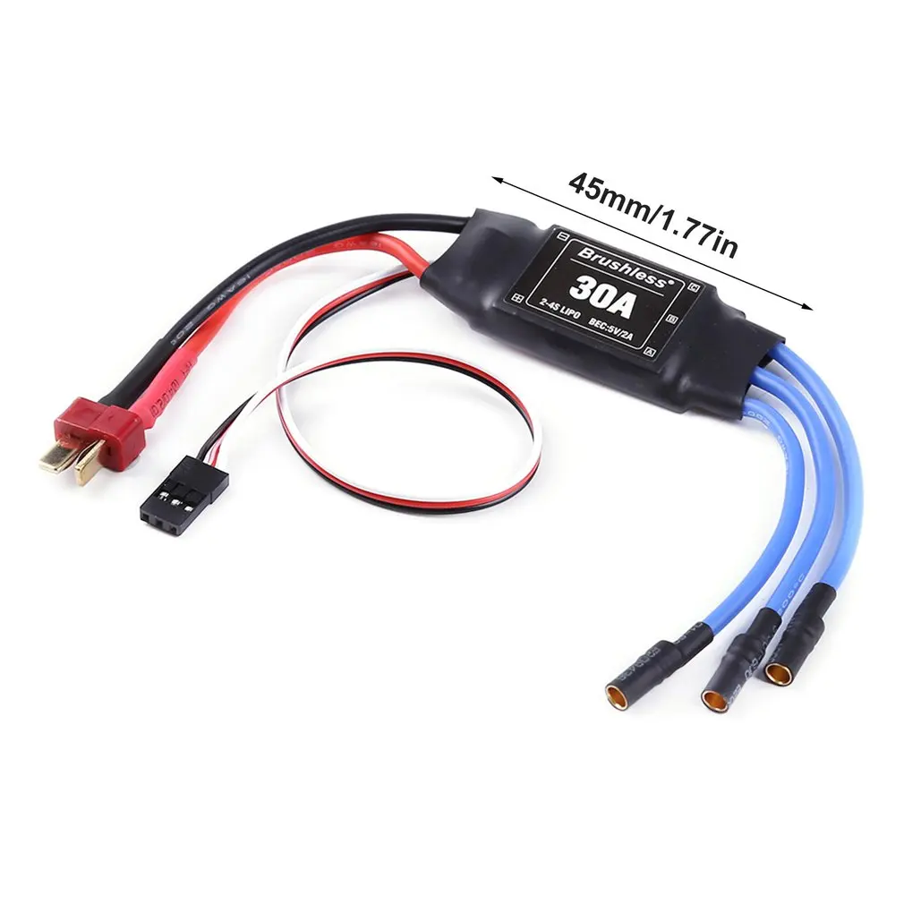 Бесщеточный контроллер скорости двигателя XXD 30A 2 4S ESC RC BEC T Plug 450 V2 Вертолет лодка