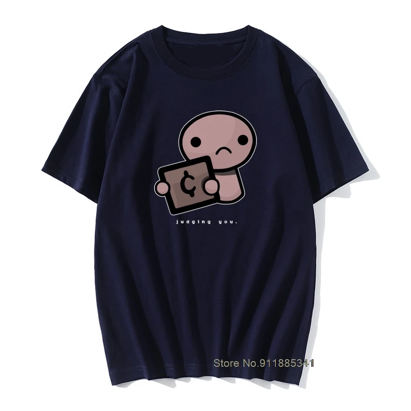 

The Binding Of Isaac T Shirt Judging You Dark Background T-Shirt Oversized Tops Tee Tee Shirt Funny Graphic Male Tshirt