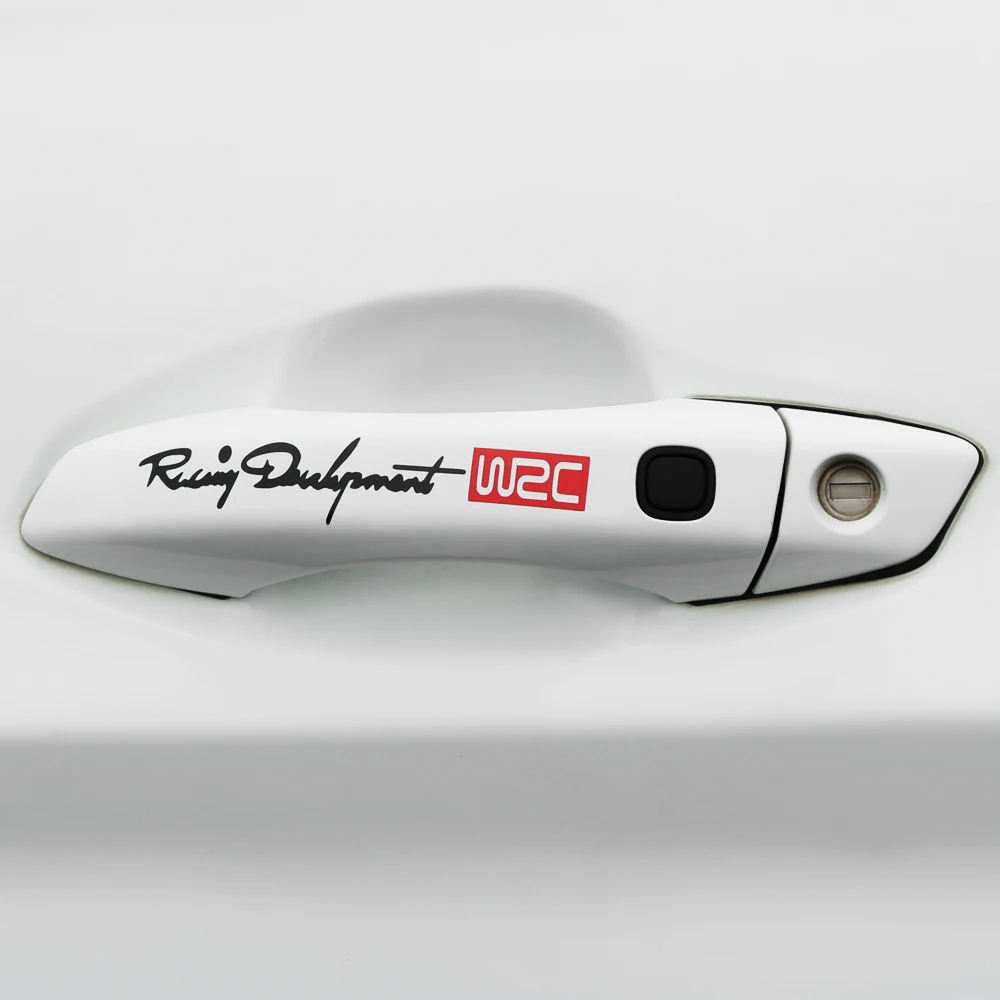 4 шт./лот автомобильные наклейки на зеркало заднего вида WRC ралли гонки полоса