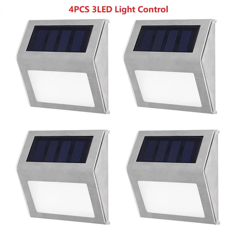 4pcs 3LED 30/40 светодиодный светильник, Солнечная гирлянда, силовая лампа, PIR датчик движения, настенный светильник, уличный солнечный светильник, водонепроницаемый энергетический садовый светильник - Испускаемый цвет: 4pcs 3LED