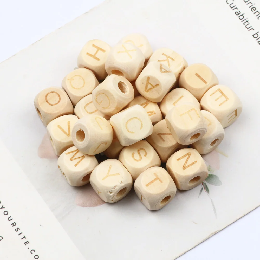 

20PCS Natural Wood Beads A-Z Letter Loose Beads For DIY Jewelry Making Fashion Necklace Bracelet Handmade Accessories