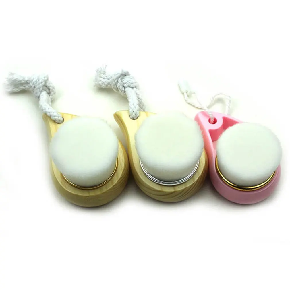 Мягкая щетка из мягкого волокна с деревянной/пластиковой ручкой для лица чистки