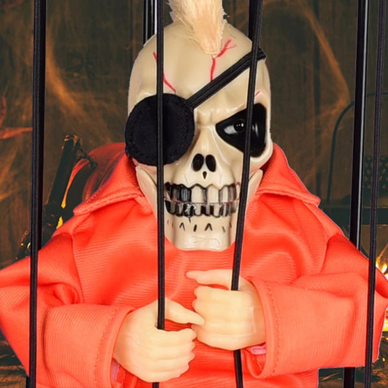 

N7ME подвесная клетка призрак страшные звуки светодиодный дом с приведениями праздвечерние чный бар страшные реквизиты