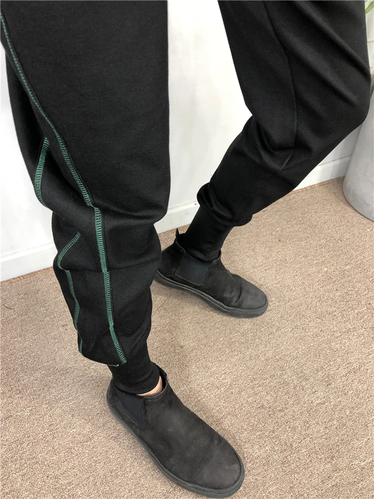 

High elastic big pocket trousers with feet fast hand net red feet pants loose and versatile trendy men's overalls
