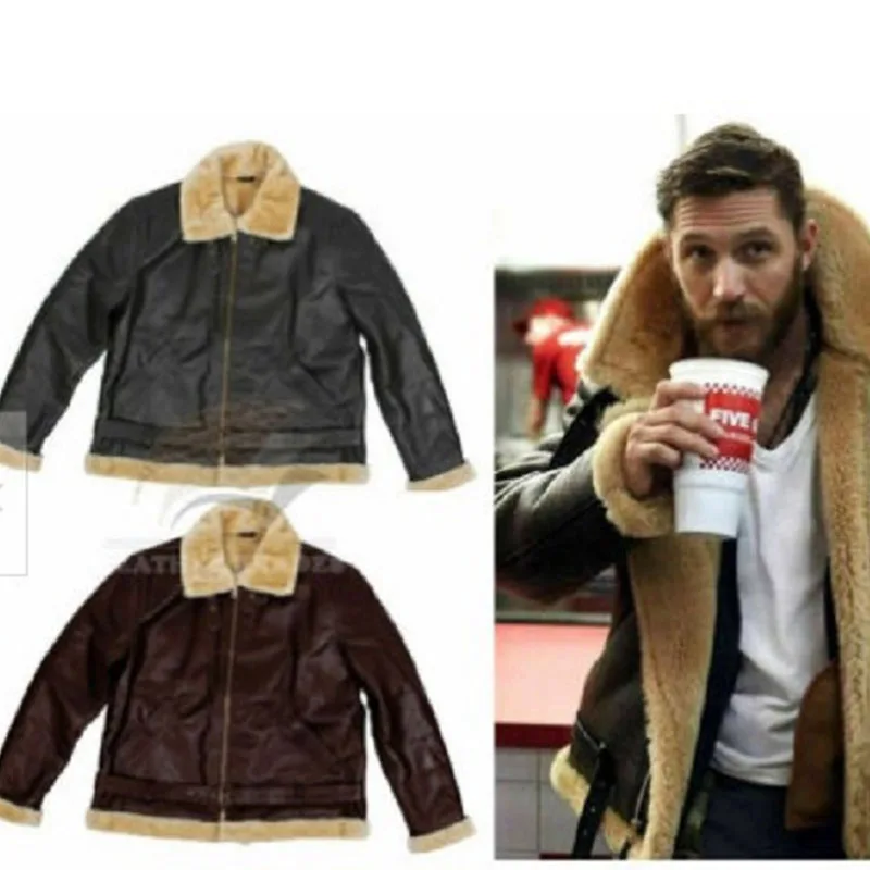 Мужская зимняя куртка из искусственной кожи на молнии | одежда