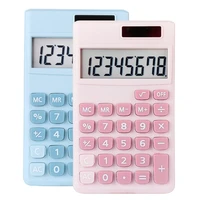 8 digits electronic calculator solarbattery dual power supply large lcd display desktop calculator for home office business