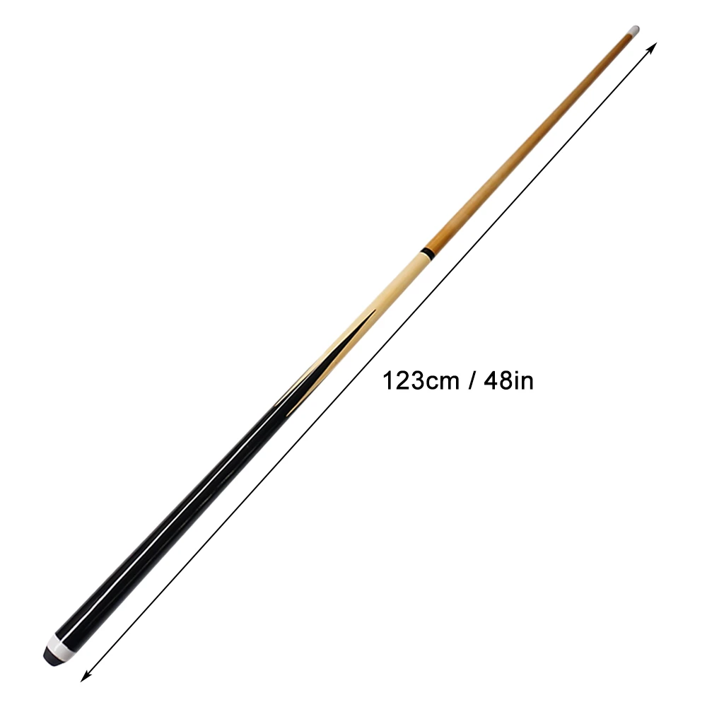 

Camping 2-Piece Wooden Pool Cue Stick 48In Junior Kid Billiard Shaft Entertainment Snooker Billiard Tool Pool Cue Stick