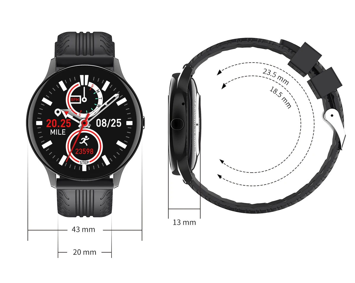 

S8 Smart Watch 1.28 IPS Screen Full Touch With Bluetooth Call Remote Photo Heart Rate Sleep Monitor Fitness Tracker Women Watch