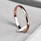 Кольца из нержавеющей стали Ramos, гладкие простые антиаллергенные обручальные кольца под розовое золото, бижутерия