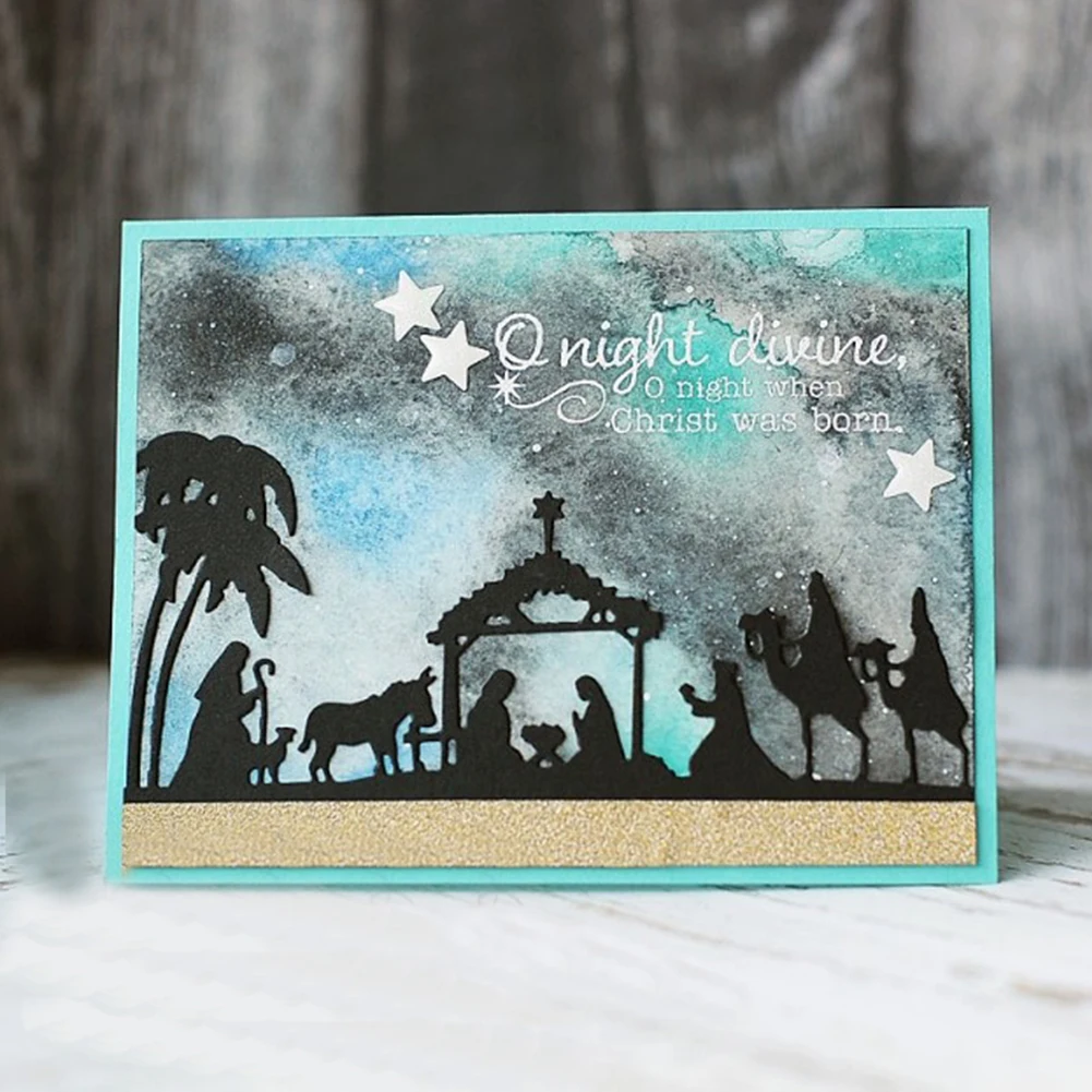 Paper Cards Making Decorative Crafts Die Cuts Nativity Metal Cutting Dies Stencil for DIY Scrapbooking Photo Album Embossing | Дом и сад