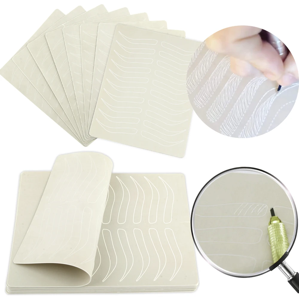 

3/5/10pcs Eyebrows Artificial Leather Tattoo Practice Skin Permanent Makeup Eyebrow Tattoo Beginner Skin Microblading Supplies