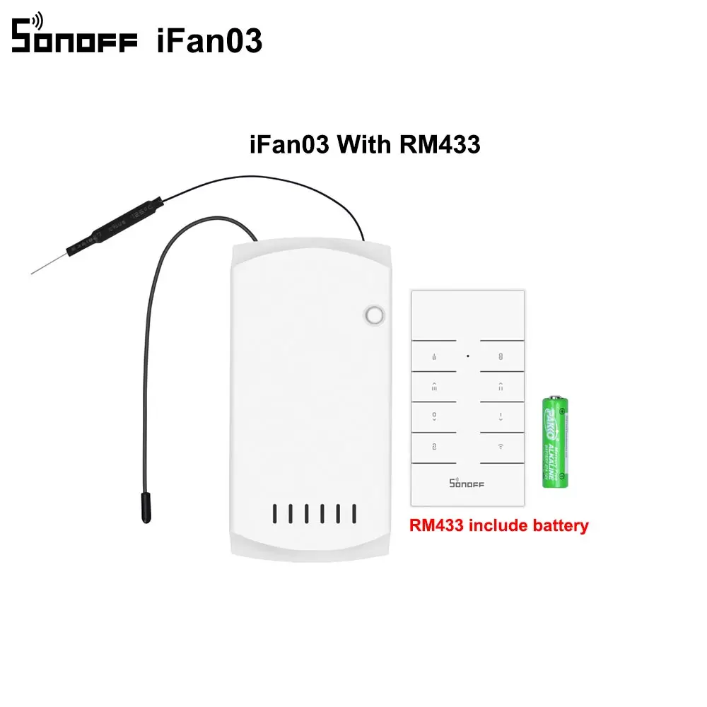 Itead SONOFF iFan03 Wifi потолочный вентилятор и светильник для управления DIY Smart Switch 433 МГц RF