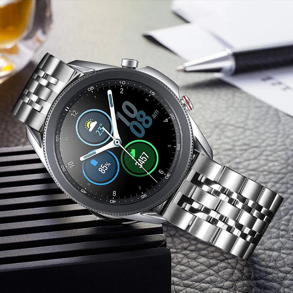 Stainless Steel Strap for Samsung Galaxy Watch 3 41/45mm  Metal Band Watchband for Galaxy 42/46mm Watch Active 2 Gear S3 20/22mm