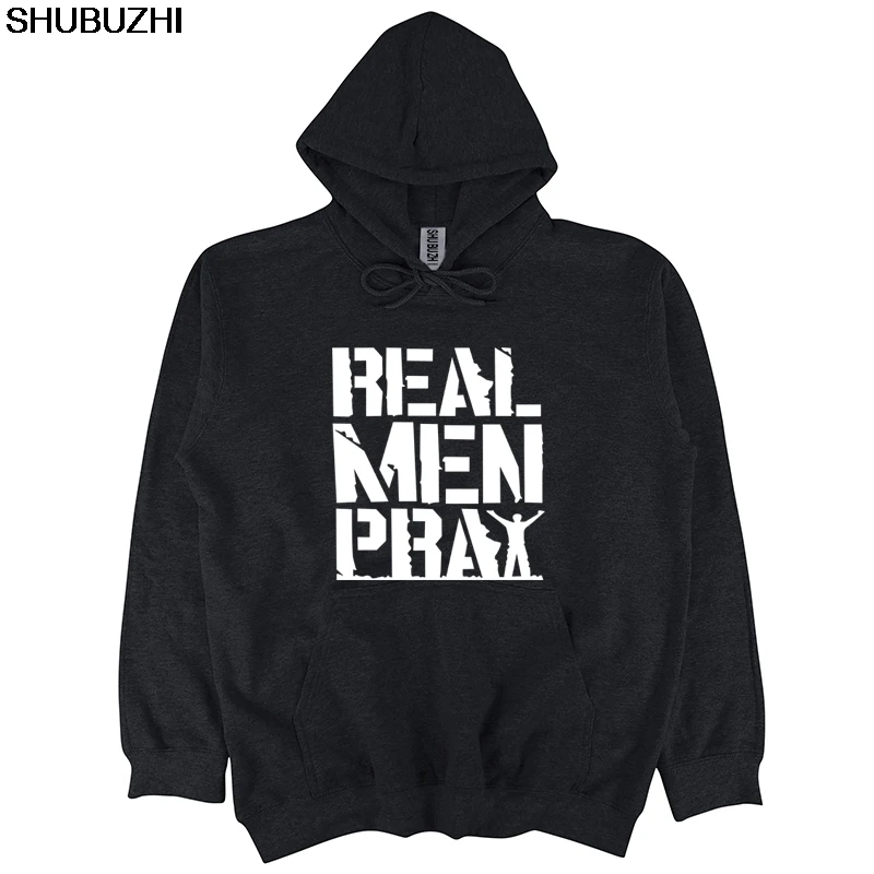 

winter shubuzhi Cotton Army hoody Real Men Pray hoodies Christian Shirt Jesus Religious Faith Christ On hoodie Shirts sbz1336