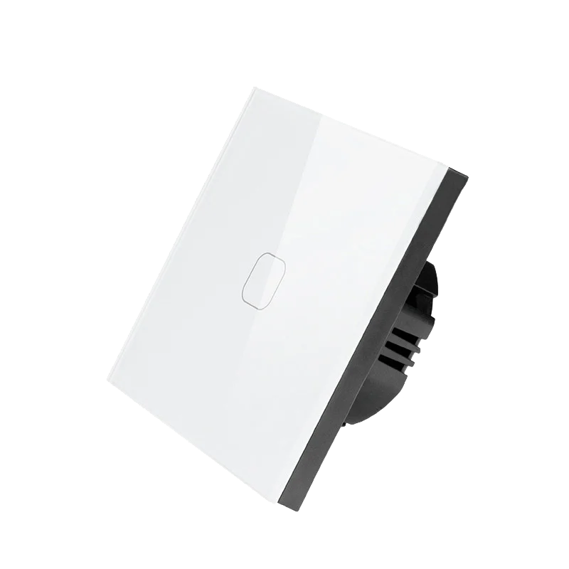 Сенсорный выключатель EsooLi стандарт ЕС 1 банда Way AC 220 ~ 250 В панель из белого