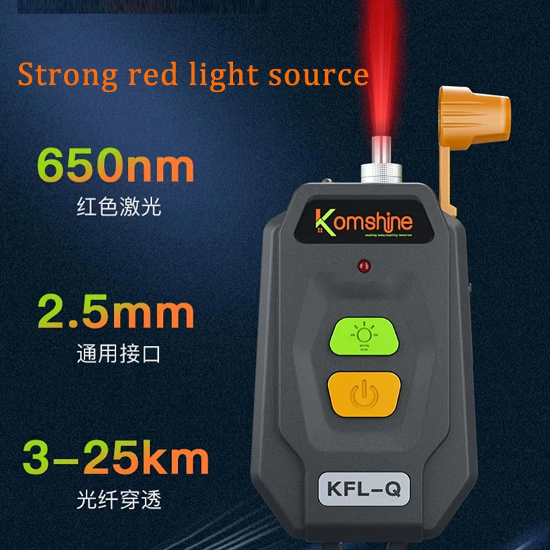 

NEW komshine KFL-Q 10mW Mini Visual Fault Locator Optical Fiber Cable Tester Fiber Optic Fiber Break Checker 12Km VFL Red Light