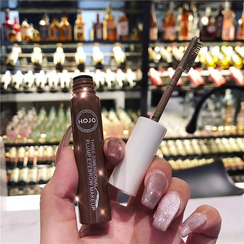 HOJO 3D Eyebrow Gel Brown Plump Lasting Waterproof 3 Colors Professional Eye Brow Three-dimensional Makeup Tools with Brush | Красота и