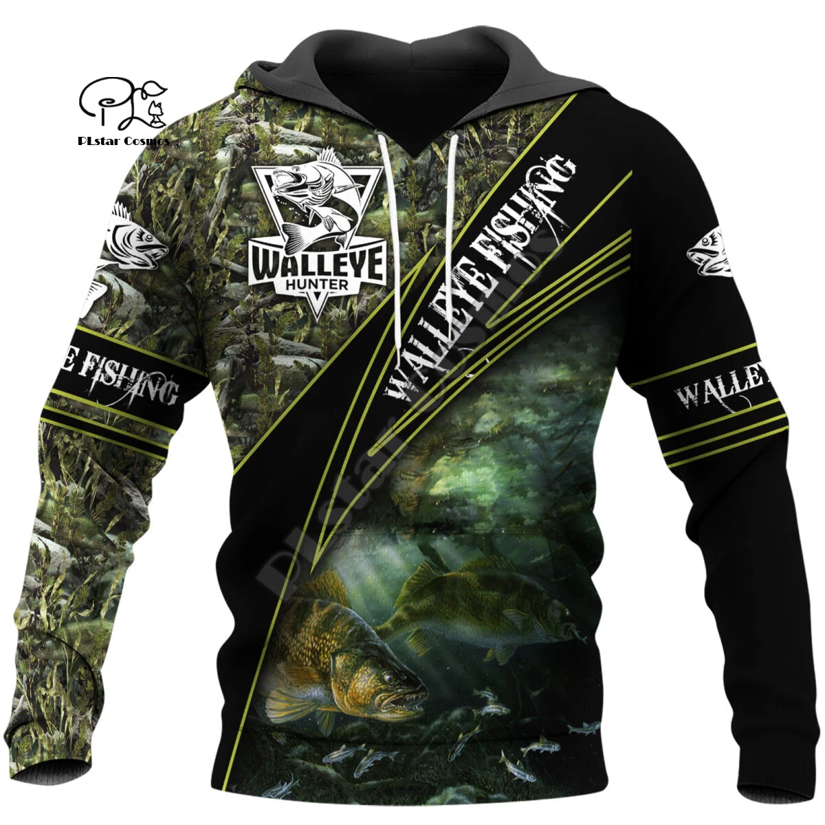 PLstar Cosmos NewFashion Animal Walleye Fishing Fisher Camo Funny Outwear Tracksuit 3DPrint Harajuku Casual Hoodies Men/Women A9