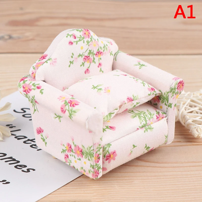 

1:12 Miniature Doll House Mini Cute Sofa or Pillows For Dolls Children Simulation Dollhouse Furniture Toys