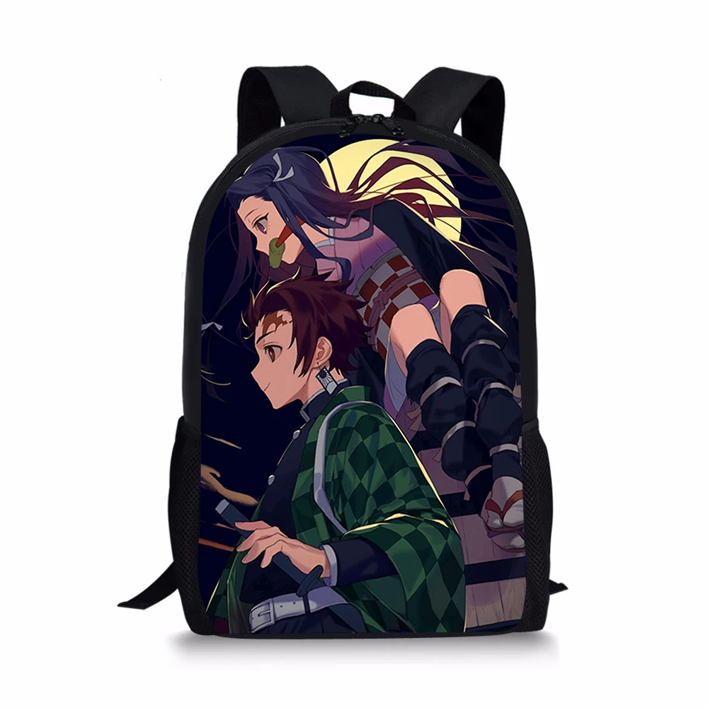 HALYUNASC Children's School Backpack Demo-Slayer-Kimetsu-no-Yaib-Pattern Kids Backpack Cartoon Toddler Students School Book Bag