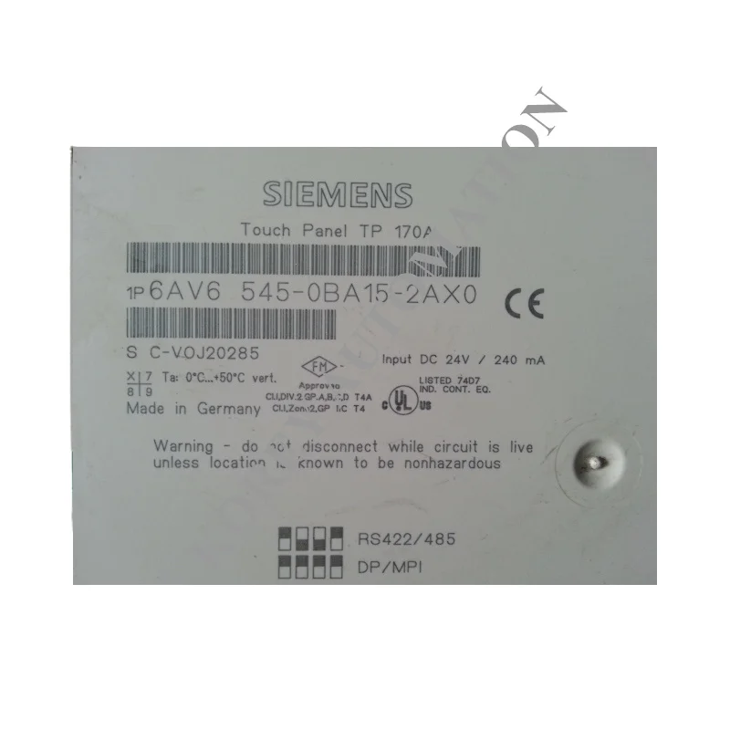 

In Stock Siemens Simatic TP170A Touch Screen 6AV6 545-0BA15-2AX0 Fully Tested