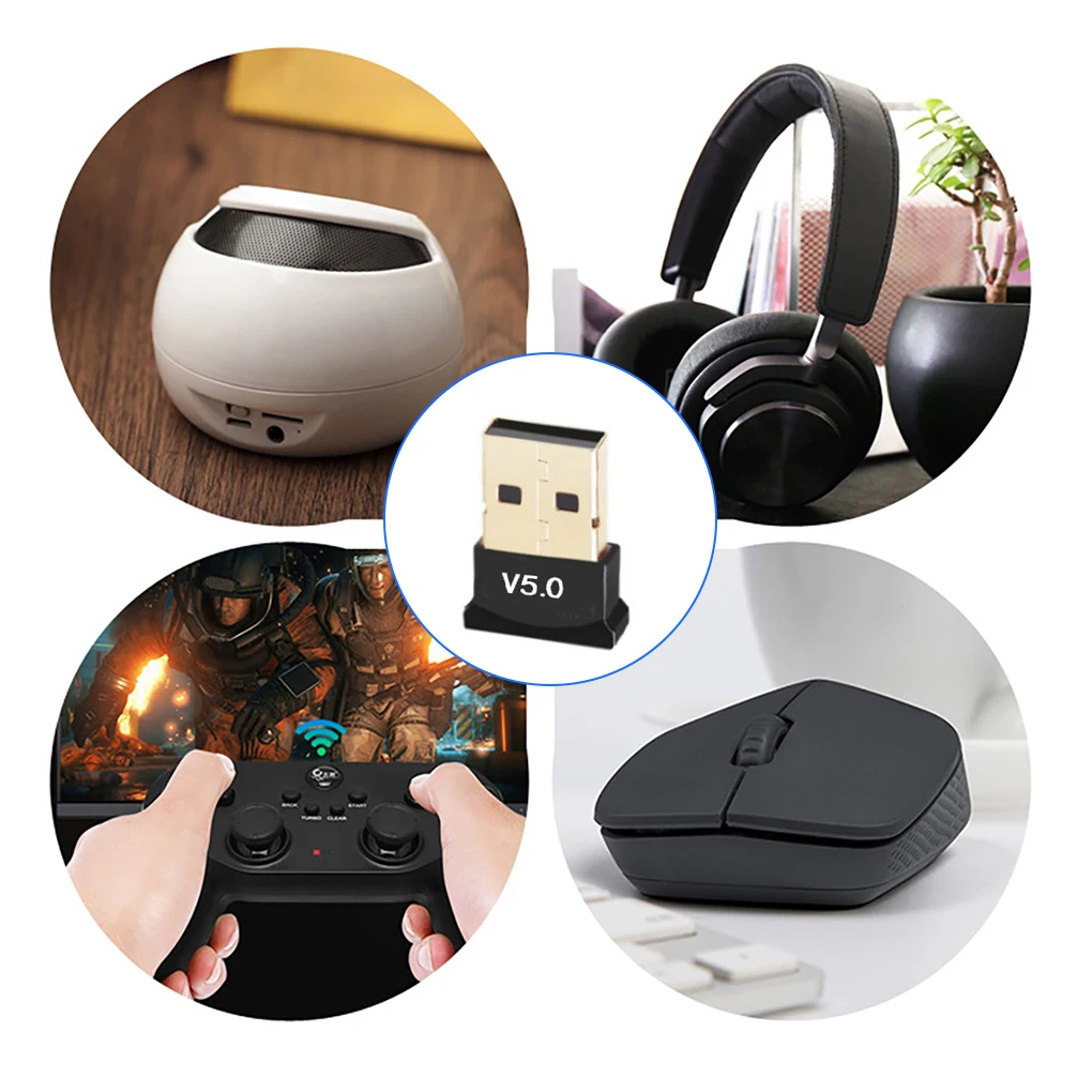 USB Bluetooth-адаптер совместимый с 5 0 передатчик приемник аудио Bluetooth-ключ
