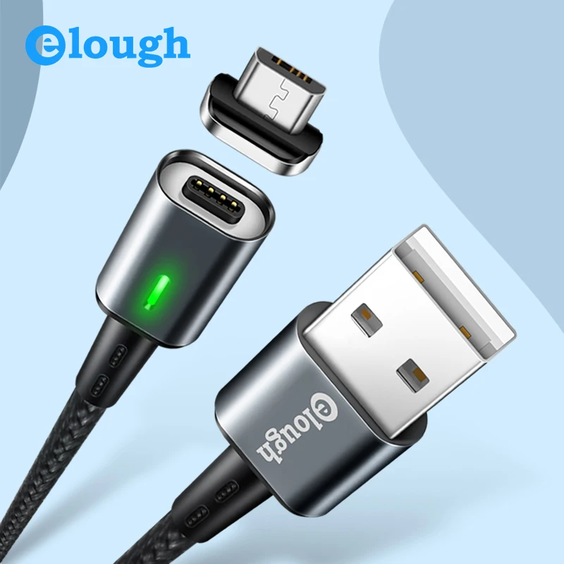 

Elough Magnetic USB Cable Micro USB Cable For Xiaomi Samsung Mobile Phone Cable Magnet Fast Charging Microusb Cable Data Charger