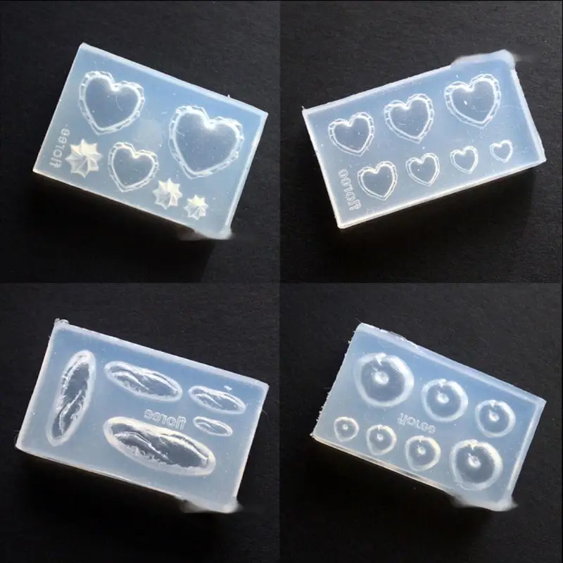 

24Pcs Mini Size Food Doughnuts Bread Silicone Mold Flower Cat Heart Template Acrylic Gel Tools Resin Mold Jewelry Making