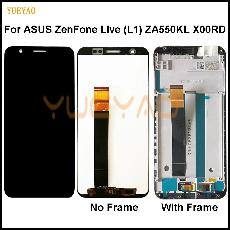 Для ASUS Zenfone Live L1 ZA550KL X00RD lcd сенсорный экран дигитайзер Датчик Стекло в сборе с рамкой для ASUS ZA550KL дисплей