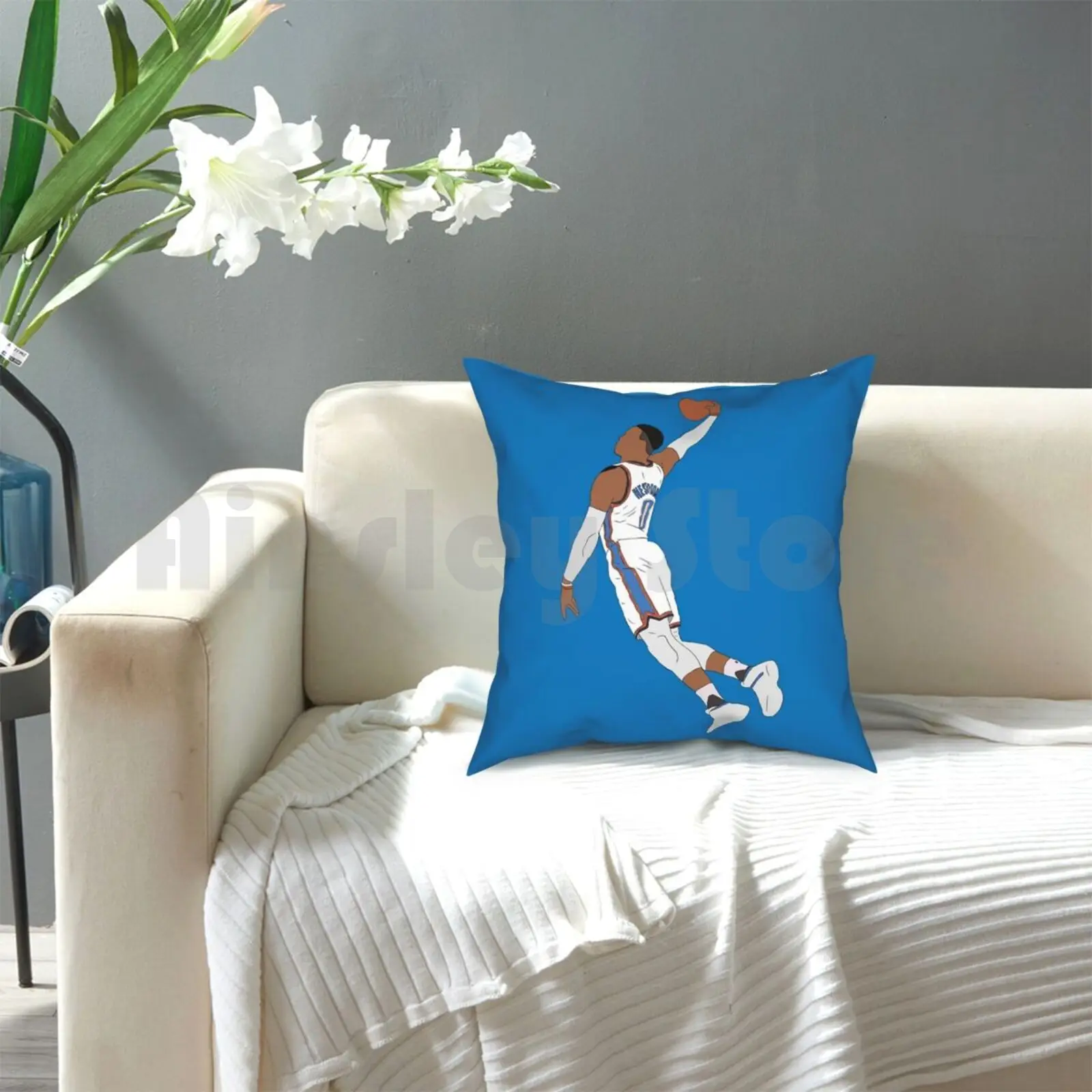 Рассел Вестбрук наволочка с принтом домашняя мягкая Спортивная для баскетбола